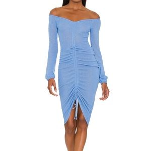 Amina Runched Midi dress Size XS